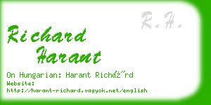 richard harant business card